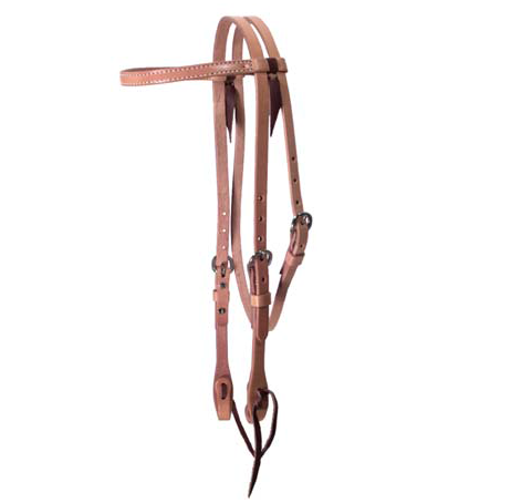 5/8" Leather Browband Headstall - Dusty Cowboy