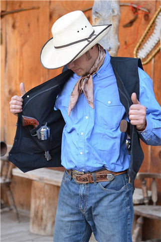 Wyoming Traders Texas Canvas Concealed Carry Vest - Dusty Cowboy