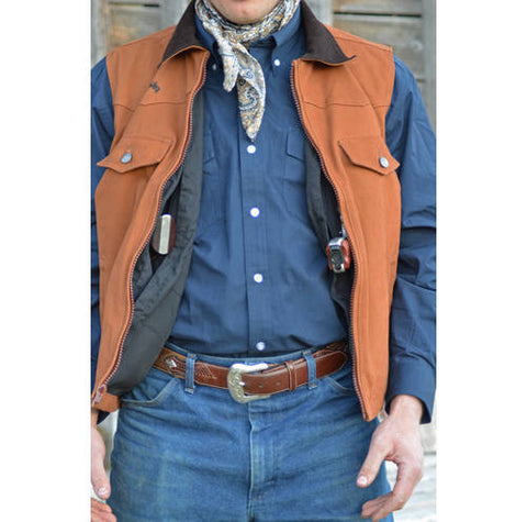 Wyoming Traders Cody Concealed Cary Vest - Dusty Cowboy