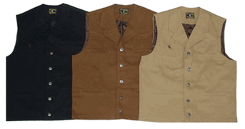 Kids Wyoming Traders, Bronco Canvas Vest, Tan